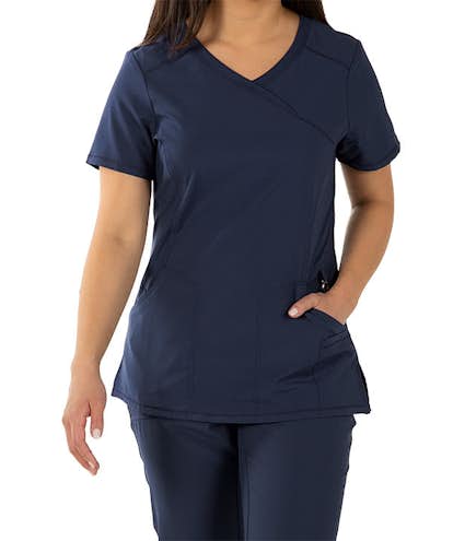 Cherokee Infinity Women's Mock Wrap Scrub Top - Other View: 1