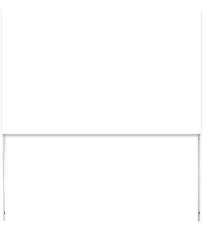 22" x 14" Poster Yard Sign with Metal Frame - White