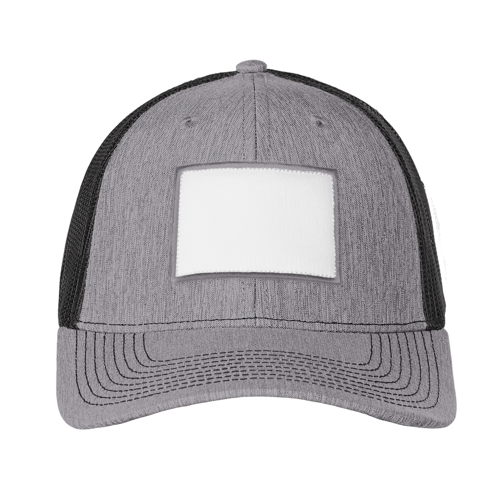 Ahead Brant Snapback Trucker Hat - Rectangle Patch - Printed
