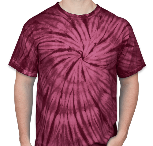 Dyenomite 100% Cotton Tonal Tie-Dye T-shirt - Color: Maroon