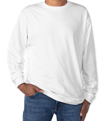 Hanes Long Sleeve Tagless T-shirt - White