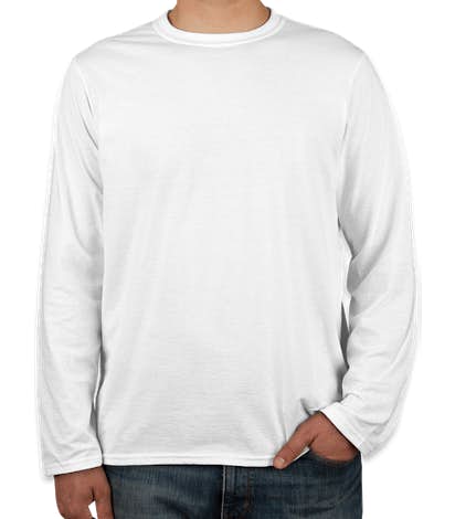 Canada - Gildan Softstyle Long Sleeve Jersey T-shirt - White