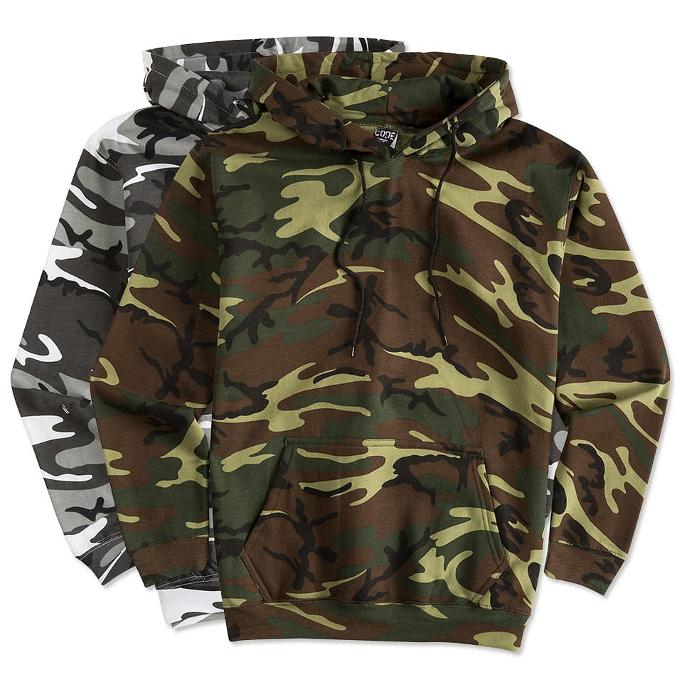 custom camo hoodies no minimum