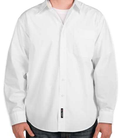Port Authority Long Sleeve Easy Care Shirt - White / Light Stone