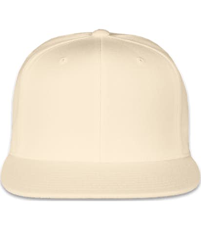 Yupoong Flat Bill Snapback Hat - Natural