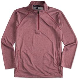 Devon & Jones Heather Quarter Zip Performance Pullover