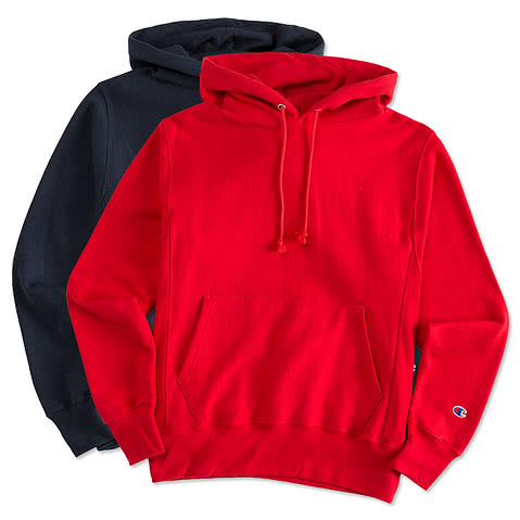 bright red champion hoodie