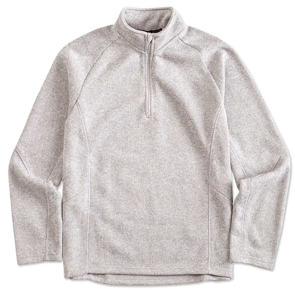 grey quarter zip sweater