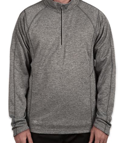 Ogio Endurance Reflective Heather Performance Quarter Zip Pullover - Diesel Grey