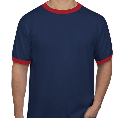 Augusta Ringer T-shirt - Color: Navy / Red