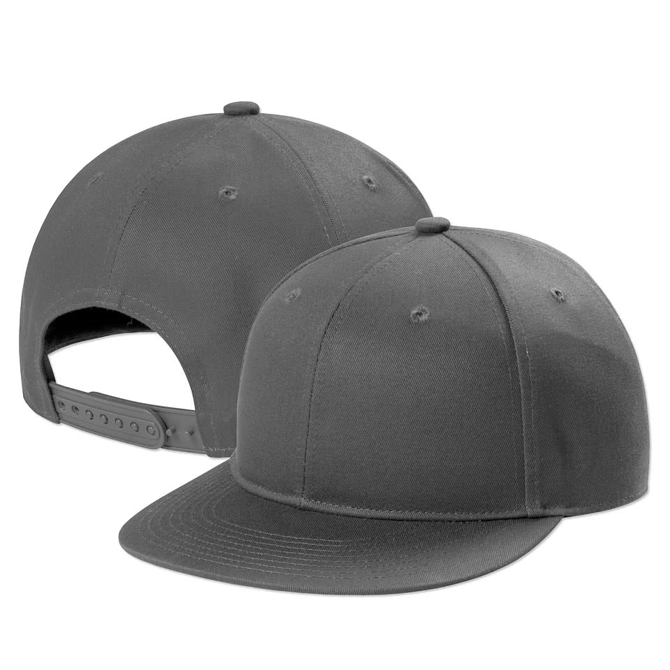 Custom Port Authority Solid Flat Bill Snapback Hat Design Baseball