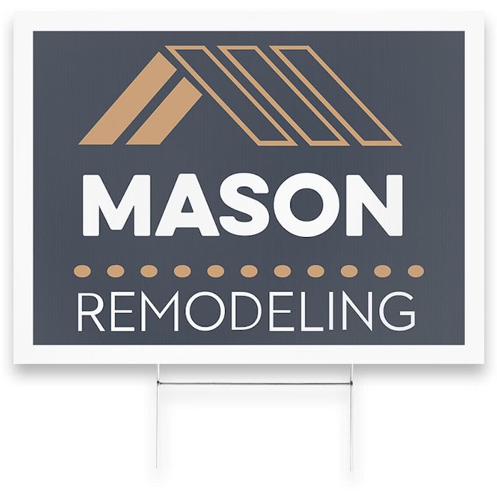 Full Color 24" x 18" Yard Sign with Metal Post