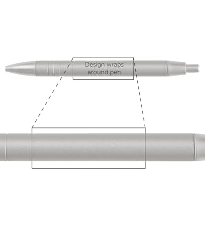 BIC WideBody Metal Ball Pen (black ink) - Silver / Chrome