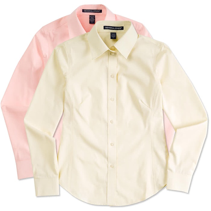 Devon & Jones Women's Solid Dress Shirt