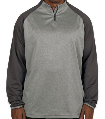 Augusta Reflective Quarter Zip Performance Shirt - Slate / Graphite Heather