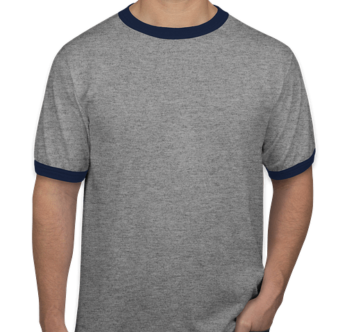 Augusta Ringer T-shirt - Color: Athletic Heather / Navy