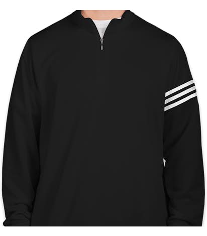 Adidas ClimaLite Quarter Zip Performance Pullover - Black / White