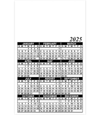 Full Color Calendar Magnet - .036" - White