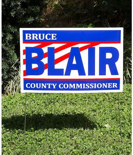 22" x 14" Poster Yard Sign with Metal Frame - Other View: 1