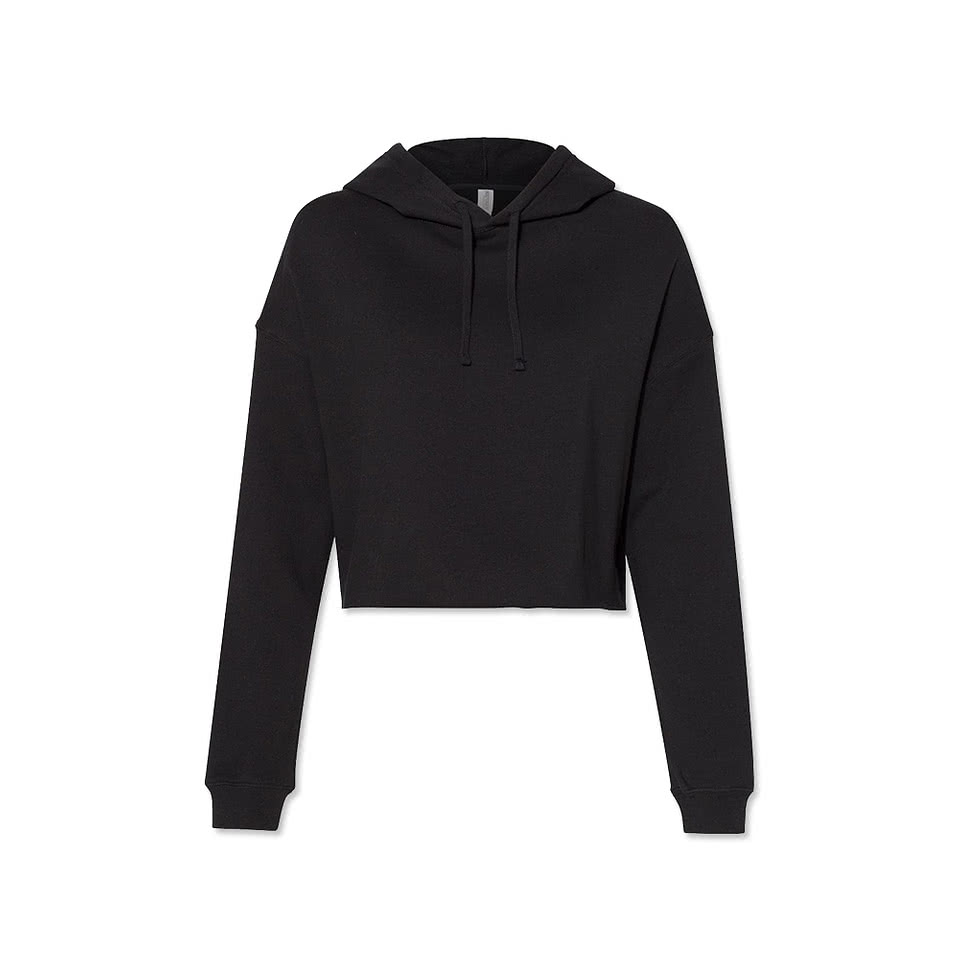 black crop top hoodie