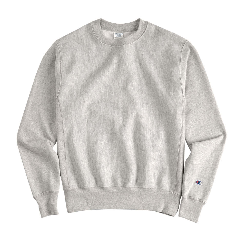 Buy > champion reverse weave grey crew neck sweatshirt > in stock