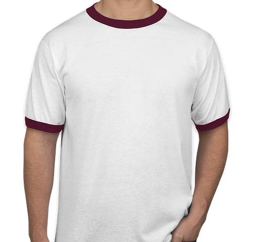 Augusta Ringer T-shirt - Color: White / Maroon