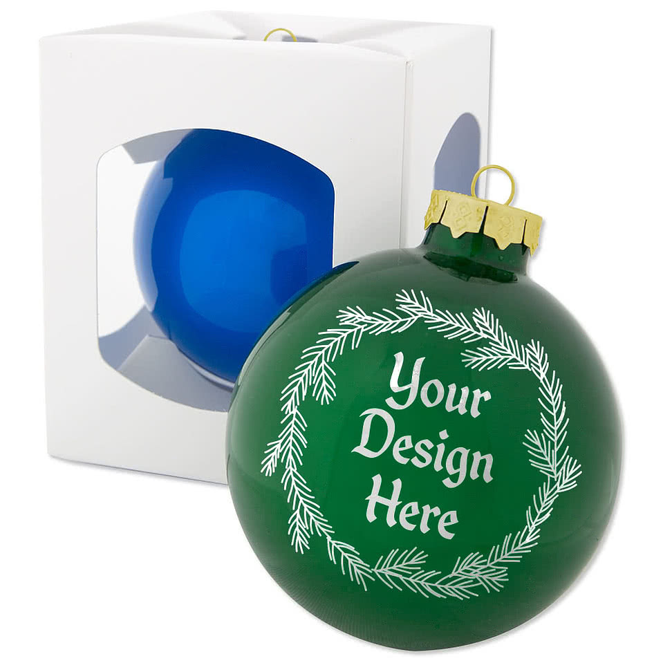 Design Custom Printed Glass Tree Ornaments Online At Customink