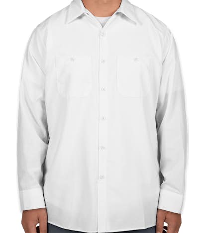 Red Kap® Long Sleeve Industrial Work Shirt - White
