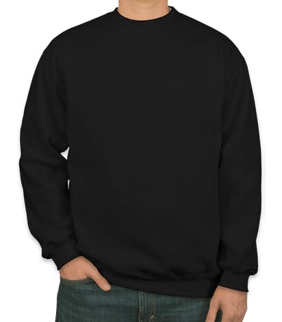 Bayside USA-Made Heavyweight Crewneck Sweatshirt - Black
