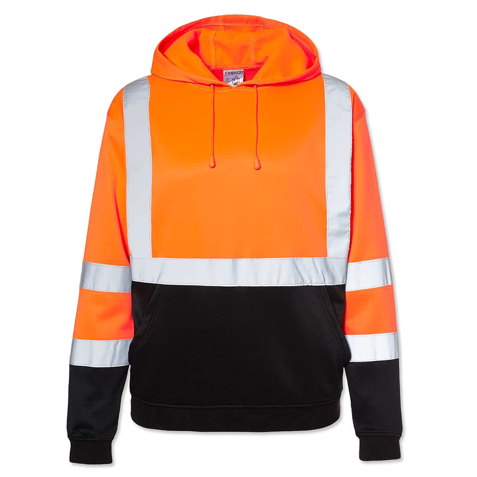 black hi vis pullover hoodie