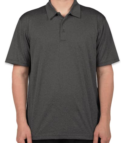 Sport-Tek Heather Performance Polo - Embroidered - Graphite Heather