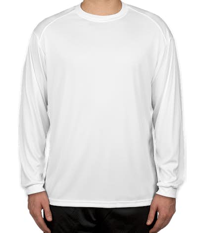 Badger B-Dry Long Sleeve Performance Shirt - White