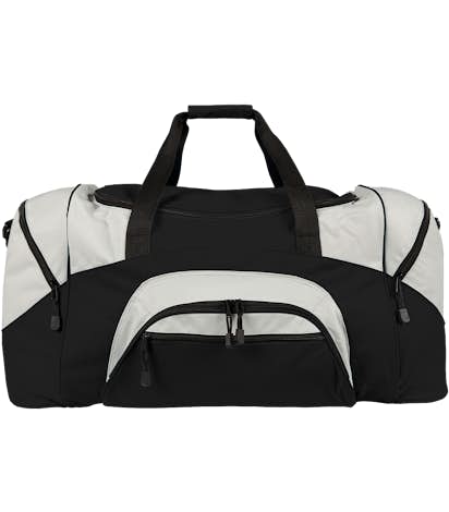 Colorblock Gym Bag - Screen Printed - Black / Grey