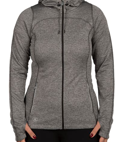 Ogio Endurance Women's Reflective Heather Performance Full Zip - Diesel Grey