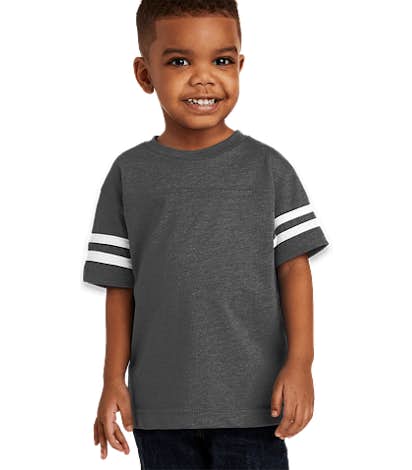 Rabbit Skins Toddler Varsity T-shirt - Vintage Smoke / Blended White