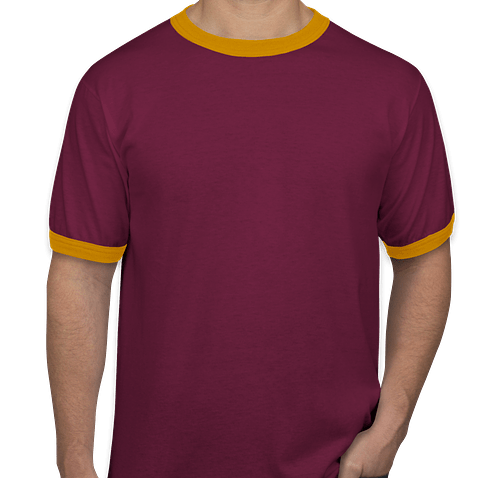 Augusta Ringer T-shirt - Color: Maroon / Gold