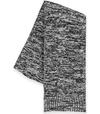 Sport-Tek Melange Marled Scarf - Black/ Iron Grey/ White