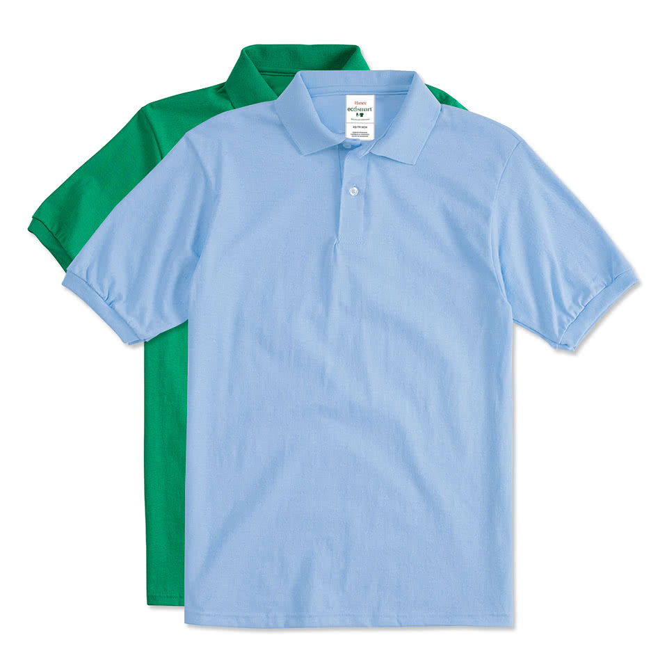 hanes jersey polo