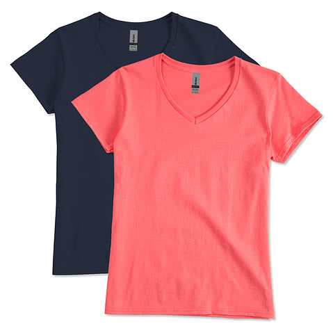 Gildan Women's 100% Cotton V Neck T shirt Gildan Women's 100% Cotton V Neck T shirt