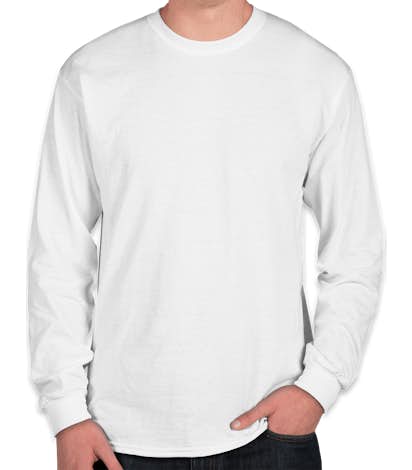 Gildan 50/50 Long Sleeve T-shirt - White