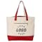 Medium Front Zipper Cotton Boat Tote