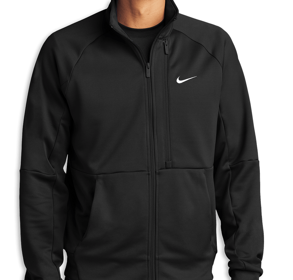 Nike Chest Swoosh Full Zip Jacket - Printed in Black