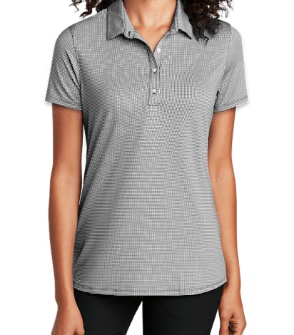 Port Authority Women's Gingham Polo - Black / White