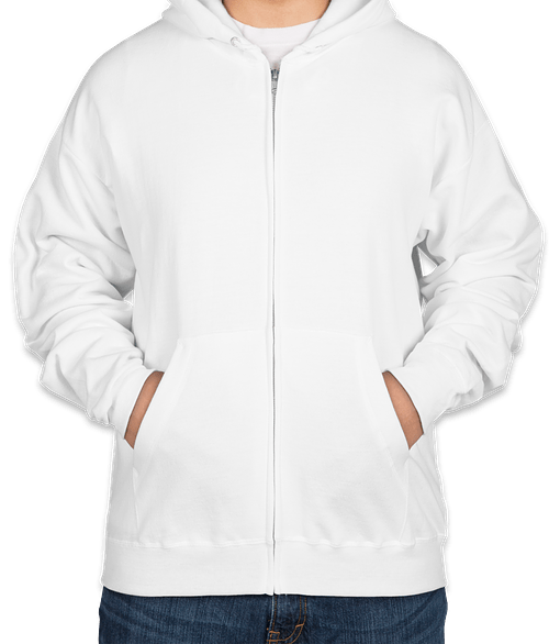 white hoodie hanes