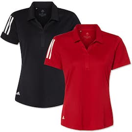 Adidas Women's Floating 3-Stripes Performance Polo
