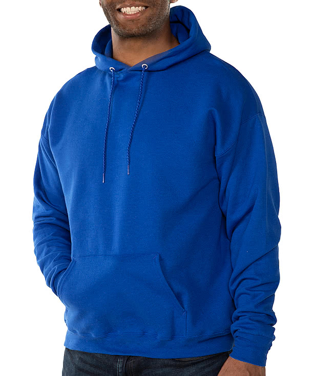 blue pullover hoodie