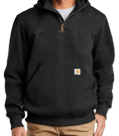 Carhartt Rain Defender Paxton Heavyweight Quarter Zip Hoodie - Black
