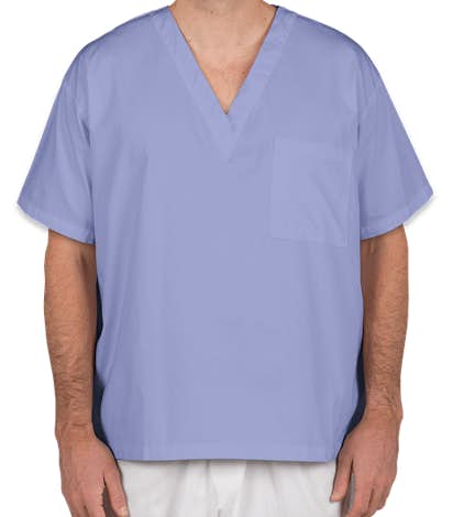 Harriton V-Neck Scrub Top - Ciel Blue
