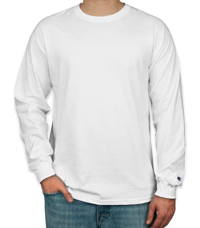Champion Tagless Long Sleeve T-shirt - White