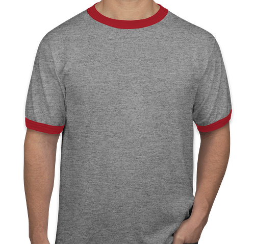 Augusta Ringer T-shirt - Color: Athletic Heather / Red